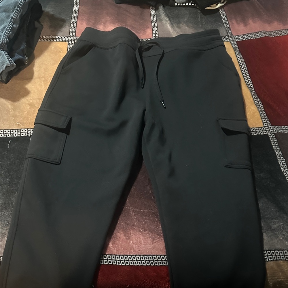 Men's Black Cargo Jogger Pants - Casual Comfort